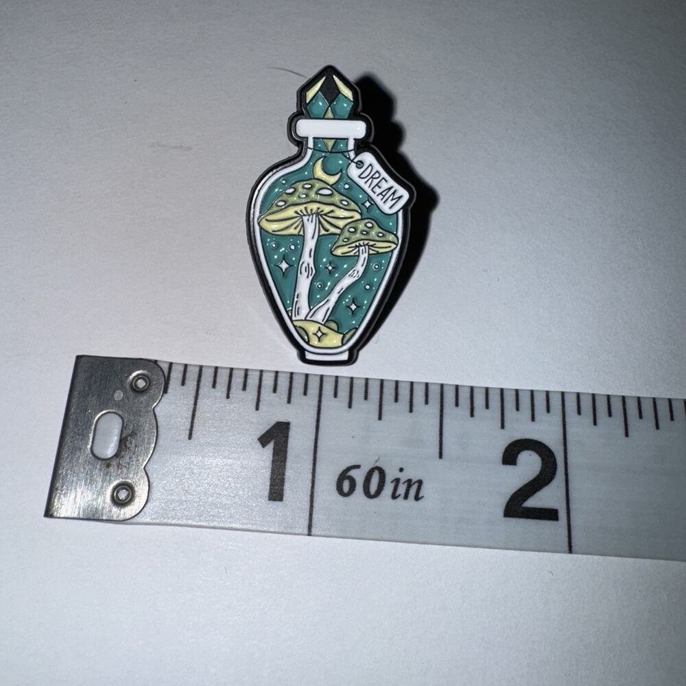 Green Jar Of Dreams Pin Brooch